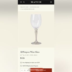 Match Pewter All Purpose Wine Glass